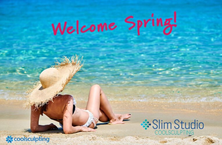 Slim Studio Atlanta CoolSculpting promotion with woman on the beach