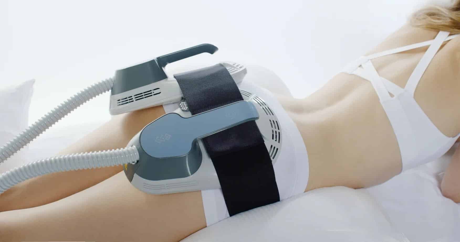 EMSculpt applicator on buttock of patient